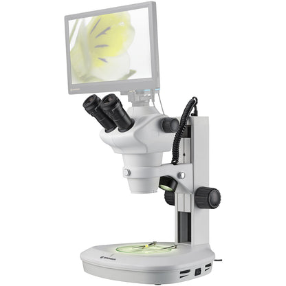Bresser Science ETD-201 Professional Stereo Microscope 10x–45x — Trinocular Stereo Microscope for Lab and Research Use