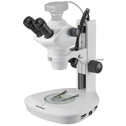 Bresser Science ETD-201 Professional Stereo Microscope 10x–45x — Trinocular Stereo Microscope for Lab and Research Use