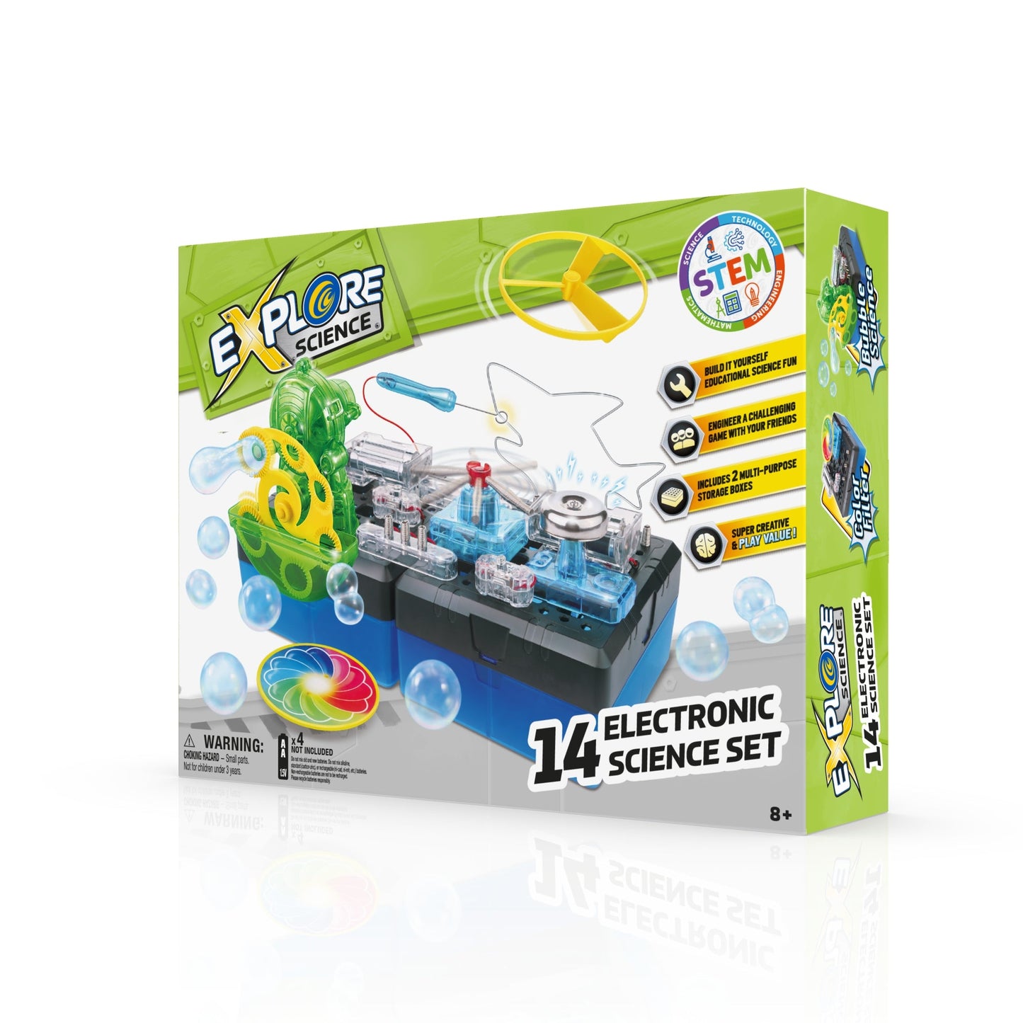 Explore Science 14 Electronic Science Set — Beginner Circuit-Building STEM Kit for Kids