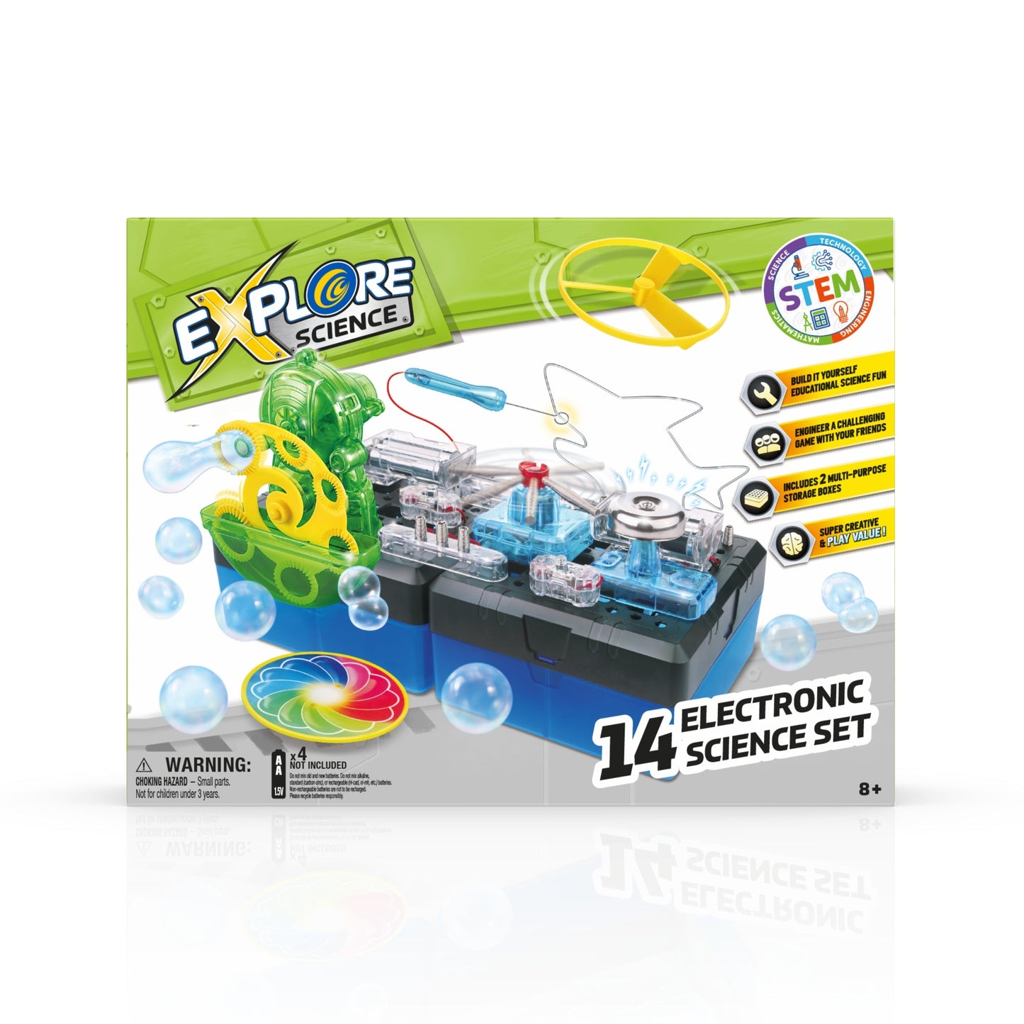 Explore Science 14 Electronic Science Set — Beginner Circuit-Building STEM Kit for Kids