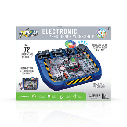 Explore Scientific 72+ Electronic Science Workshop STEM Kit — Electricity Experiments for Kids
