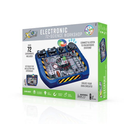 Explore Scientific 72+ Electronic Science Workshop STEM Kit — Electricity Experiments for Kids