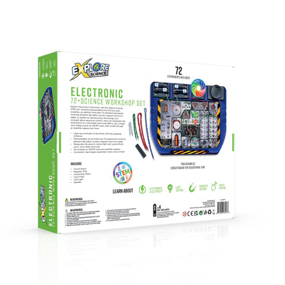Explore Scientific 72+ Electronic Science Workshop STEM Kit — Electricity Experiments for Kids