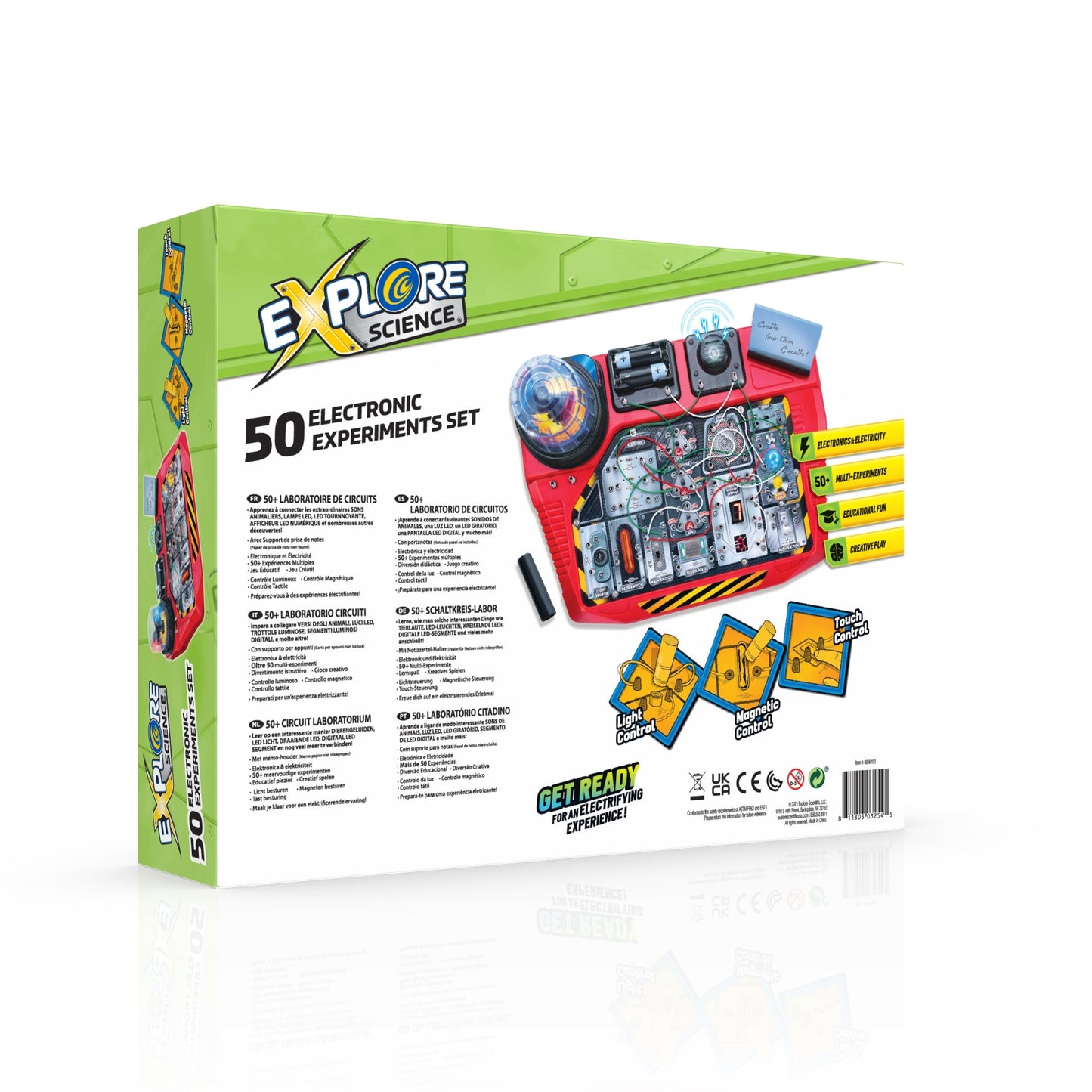Explore Science 50 Electronic Experiment Set — Beginner STEM Circuit Learning Kit for Kids