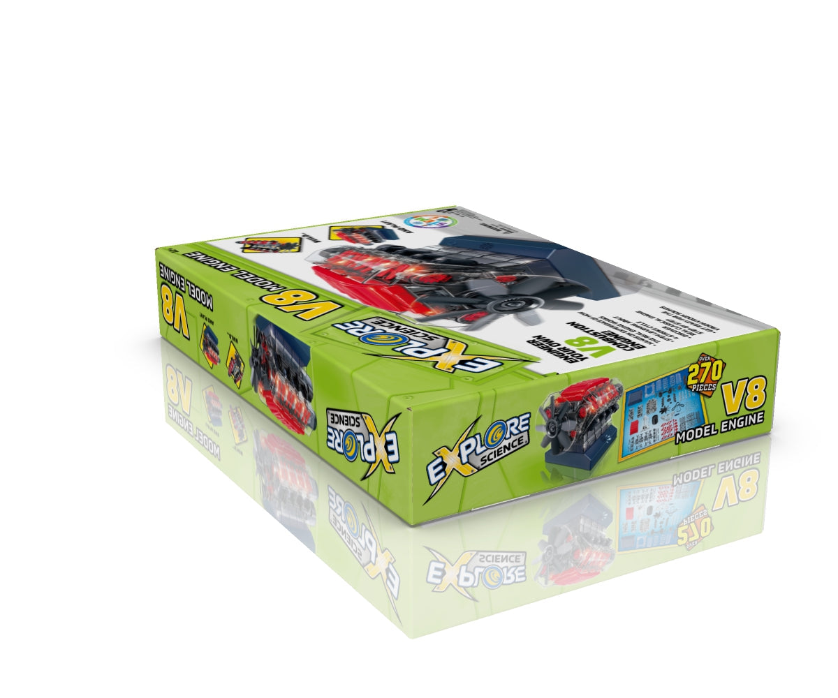 Explore Science V8 Model Engine — STEM Build-Your-Own Working Combustion Engine Kit