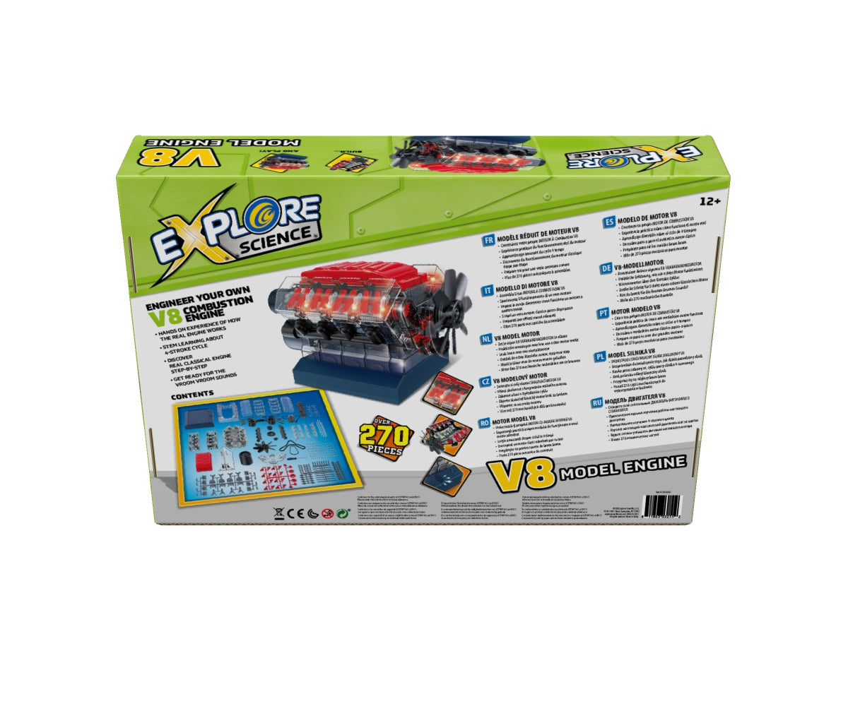 Explore Science V8 Model Engine — STEM Build-Your-Own Working Combustion Engine Kit