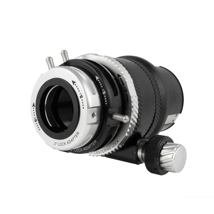 Explore Scientific 3 inch self centering focuser with back cell adapter ES-FOC3-BC100127T designed exclusively for ED127 and FCD100 refractors providing beginner astrophotographers with smooth precise wobble free and self centering focusing performance for sharp detailed and perfectly centered planetary lunar and deep sky imaging — Telescope Wolves