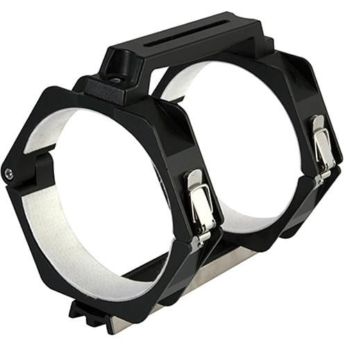 Explore Scientific cradle ring set with slotted carry handle TED127CFCRDL designed exclusively for the carbon fiber series 127mm telescope providing secure stable and precise mounting balance and easy transportation for comfortable visual observing and astrophotography setups — Telescope Wolves