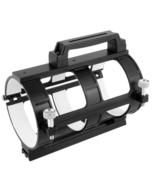 Explore Scientific cradle ring set with slotted carry handle DAR152CRDL designed exclusively for the doublet achromatic series 152mm telescope providing secure stable and precise mounting balance and easy transportation for comfortable visual observing and astrophotography setups — Telescope Wolves