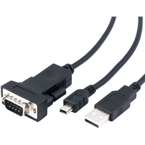 Explore Scientific dual plug RS-232 adapter ES-ASCOM-Y with DB9 FTDI and USB Mini B connectors ideal for beginner astronomers providing a reliable and compatible dual connection solution for controlling their Explore Scientific goto equatorial mount with ASCOM compatible planetarium software and astrophotography applications on a PC or laptop — Telescope Wolves