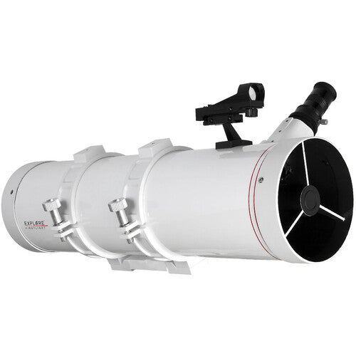 Explore Scientific FirstLight 130mm Newtonian telescope 600mm f4.7 FL-N130600 ideal for beginner astronomers providing bright wide field views of planets moon star clusters nebulae and galaxies through a capable affordable and easy to use first reflector telescope with generous light gathering aperture — Telescope Wolves