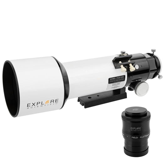Explore Scientific ED80-FCD100 Air-Spaced Triplet Refractor Telescope with 0.8x Focal Reducer