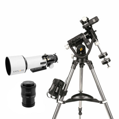 Explore Scientific FCD100 80mm refractor with field flattener and iEXOS-100 GoTo mount