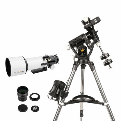 Explore Scientific FCD100 80mm refractor with 0.8x reducer and iEXOS-100 GoTo mount