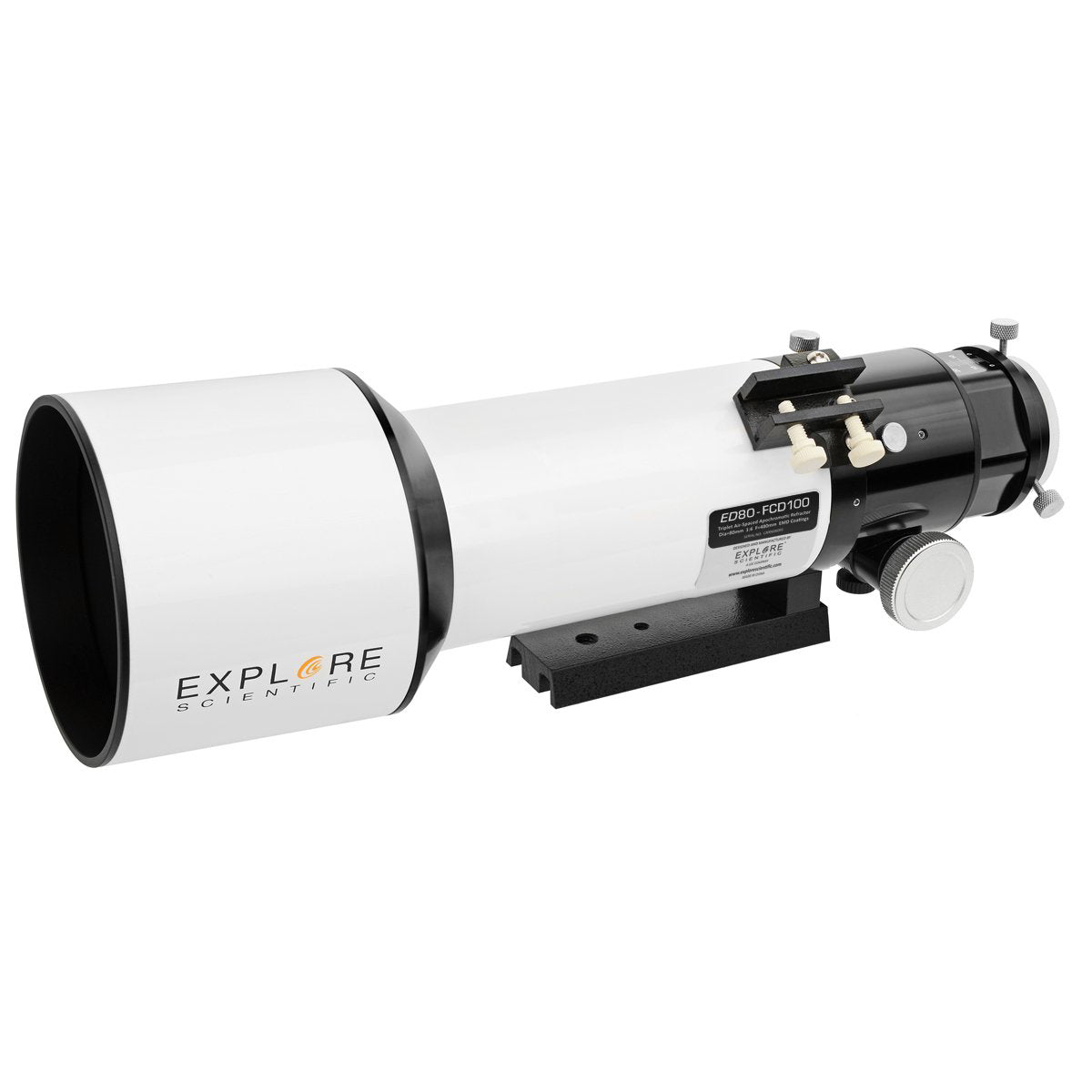 Explore Scientific ED80-FCD100 Air-Spaced Triplet Refractor Telescope with 0.8x Focal Reducer and iEXOS-100-2 PMC-Eight Equatorial Tracker System FCD100-0806-FR0.8x-iEXOS100