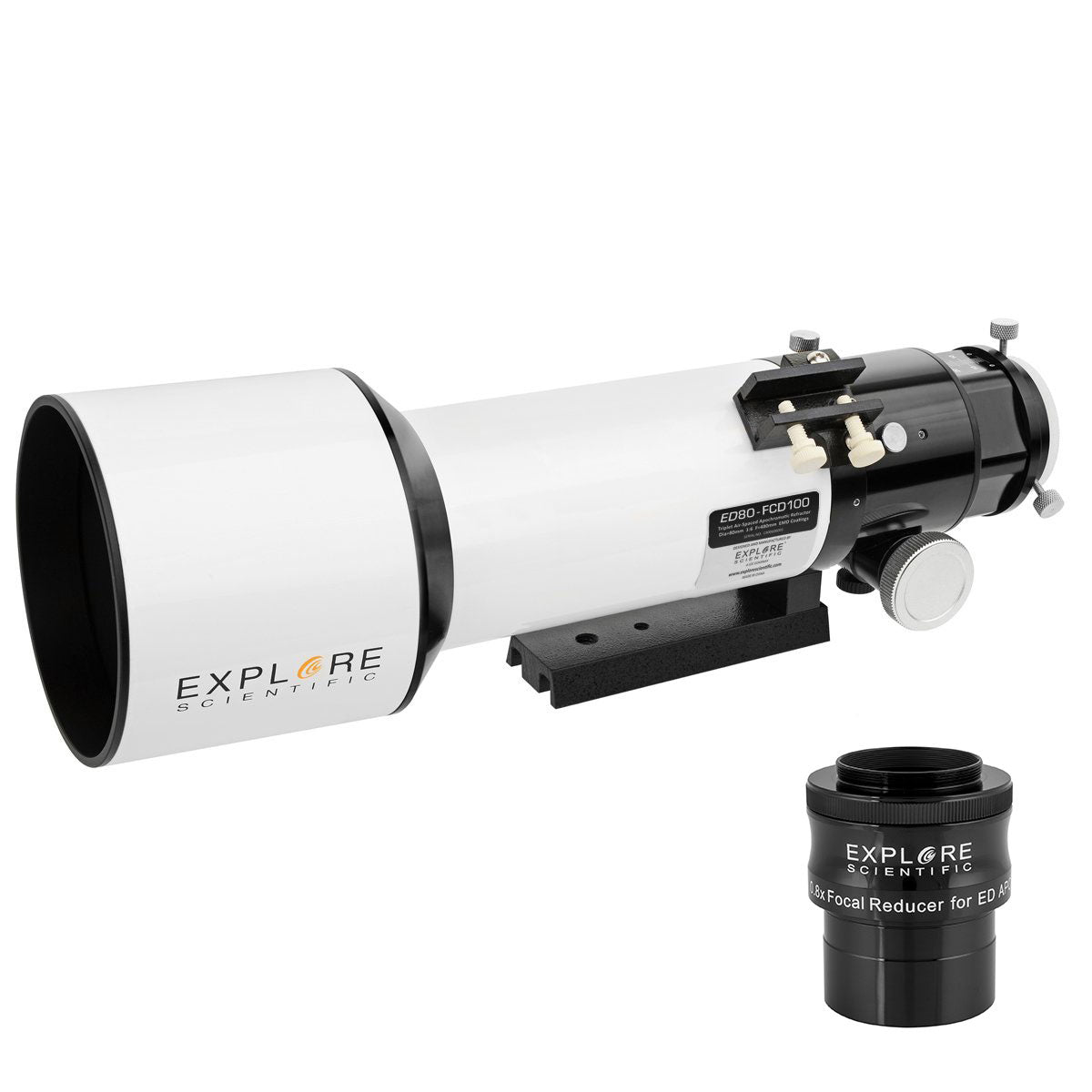 Explore Scientific 80 mm FCD100 Triplet APO Refractor + Field Flattener (ES-FCD100-0806-FF)