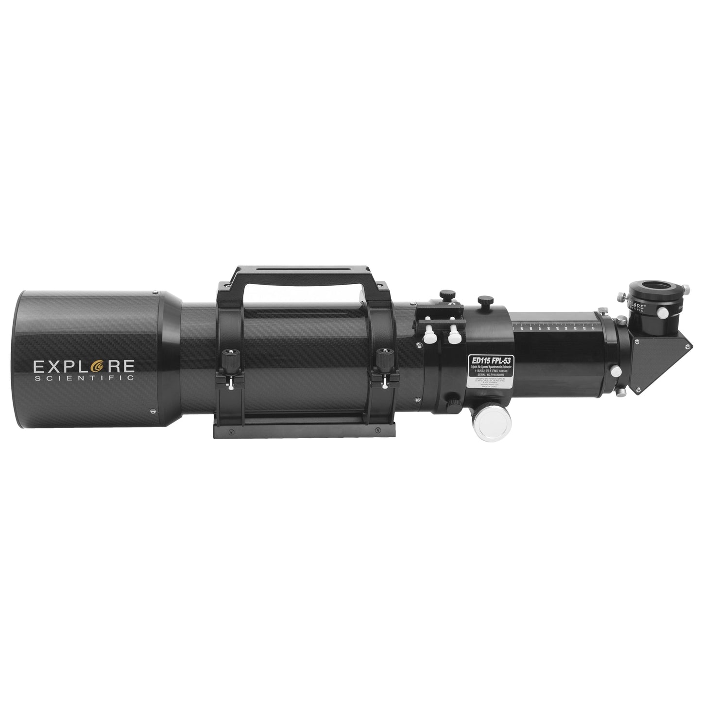 Explore Scientific ED115 FPL53 115mm f/5.5 Air-Spaced Triplet ED APO Refractor Telescope in Carbon Fiber with 3" HEX Focuser FPL53-115CF-01