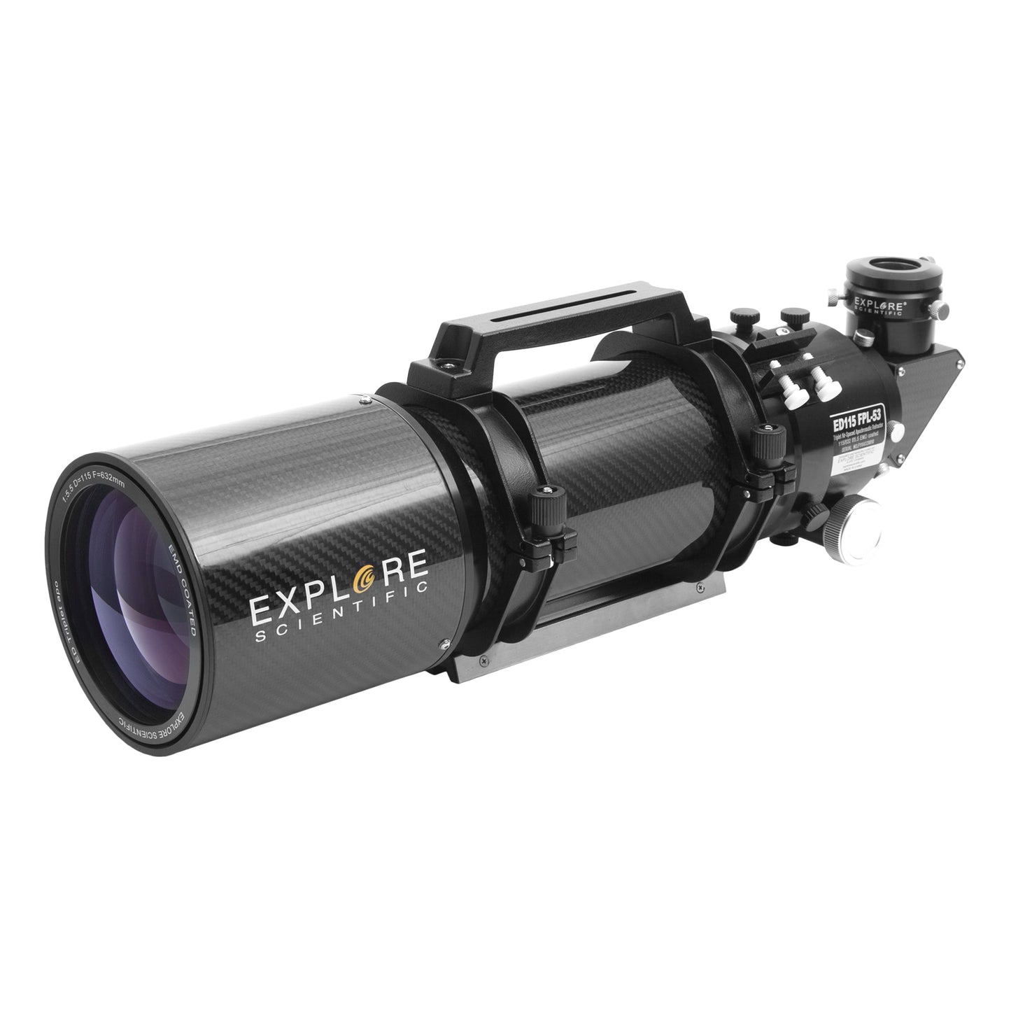 Explore Scientific ED115 FPL53 115mm f/5.5 Air-Spaced Triplet ED APO Refractor Telescope in Carbon Fiber with 3" HEX Focuser FPL53-115CF-01