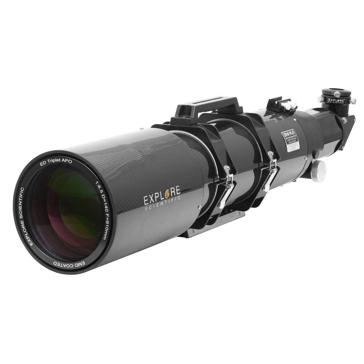 Explore Scientific ED140 FPL53 140mm f/6.5 Air-Spaced Triplet ED APO Refractor Telescope in Carbon Fiber with 3" HEX Focuser FPL53-140CF-01