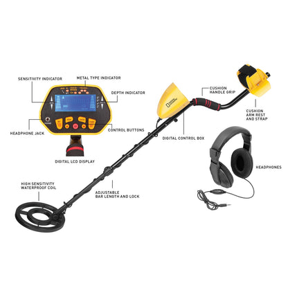 National Geographic Digital Metal Detector with Headphones 80‑20012 – Beginner-Friendly Treasure Hunting Kit