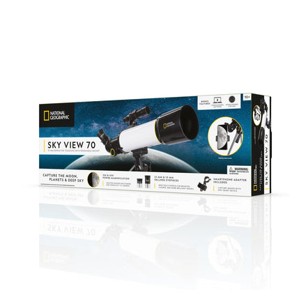 National Geographic RT70400 70mm Refractor Telescope — Beginner Telescope with Panhandle Mount and Smartphone Adapter