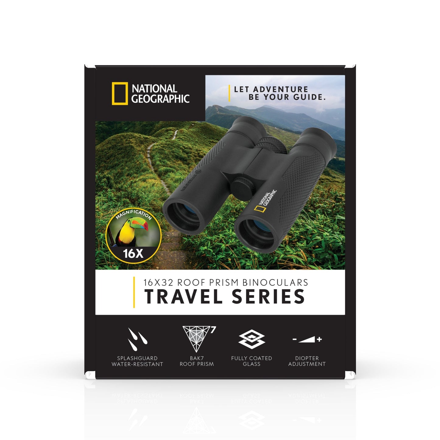 National Geographic 16x32 Binoculars 80-01632CP | Telescope Wolves