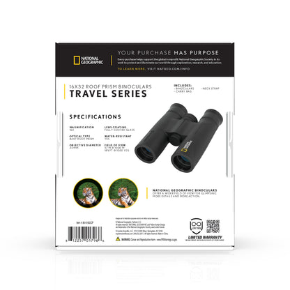 National Geographic 16x32 Binoculars 80-01632CP | Telescope Wolves