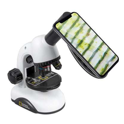 National Geographic 40x-640x Microscope — Beginner Microscope with Smartphone Adapter | Telescope Wolves