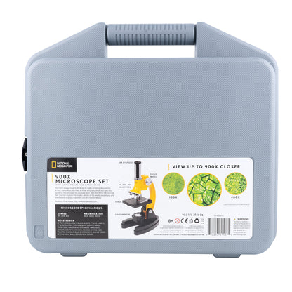 National Geographic 900x Microscope Set with Hard Case — Complete Student Microscope Kit | Telescope Wolves
