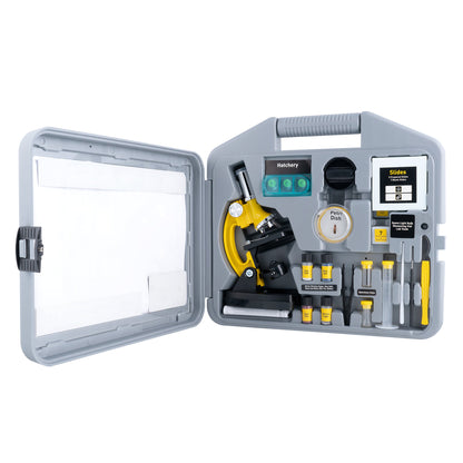 National Geographic 900x Microscope Set with Hard Case — Complete Student Microscope Kit | Telescope Wolves