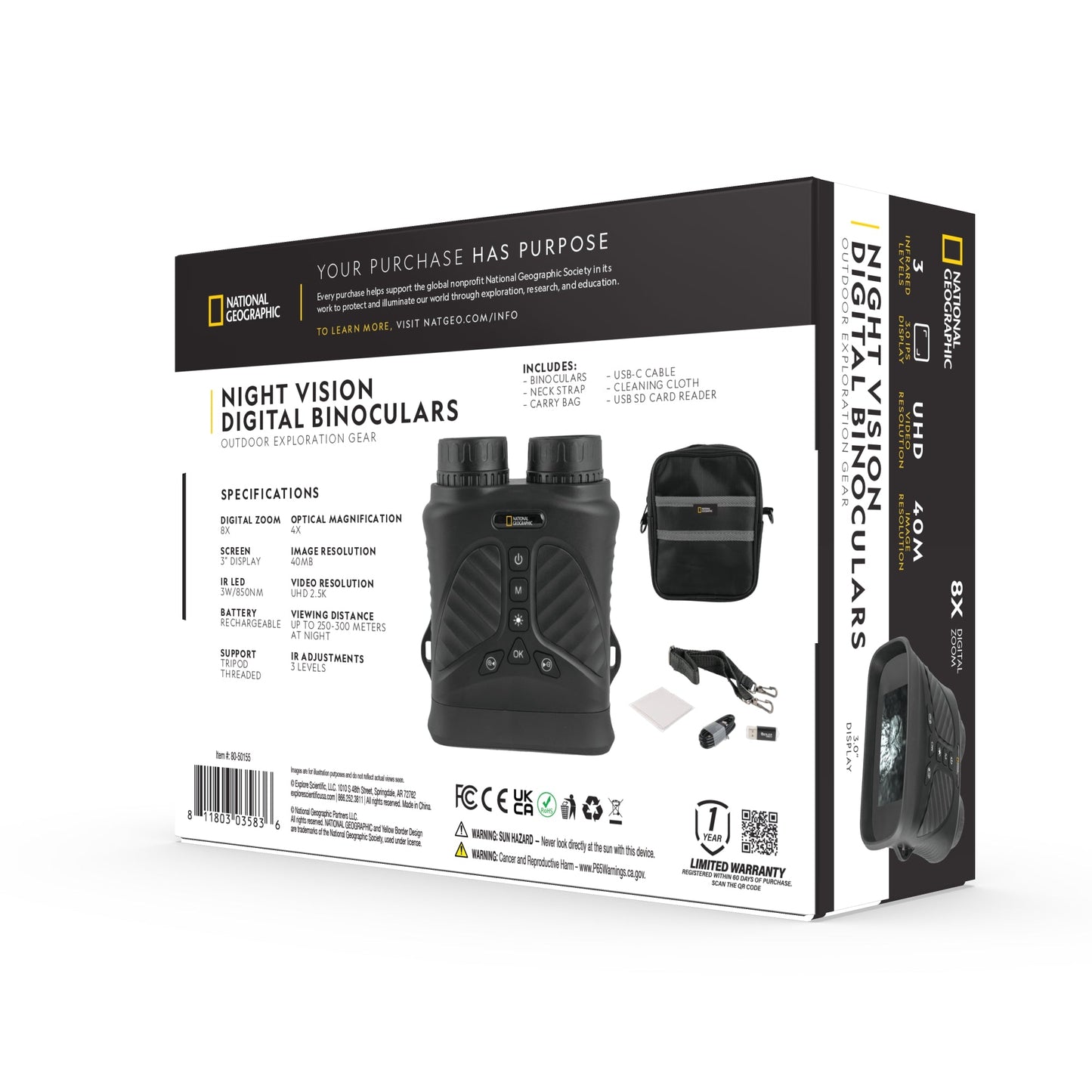National Geographic Night Vision Digital Binoculars 80-50155 | Telescope Wolves