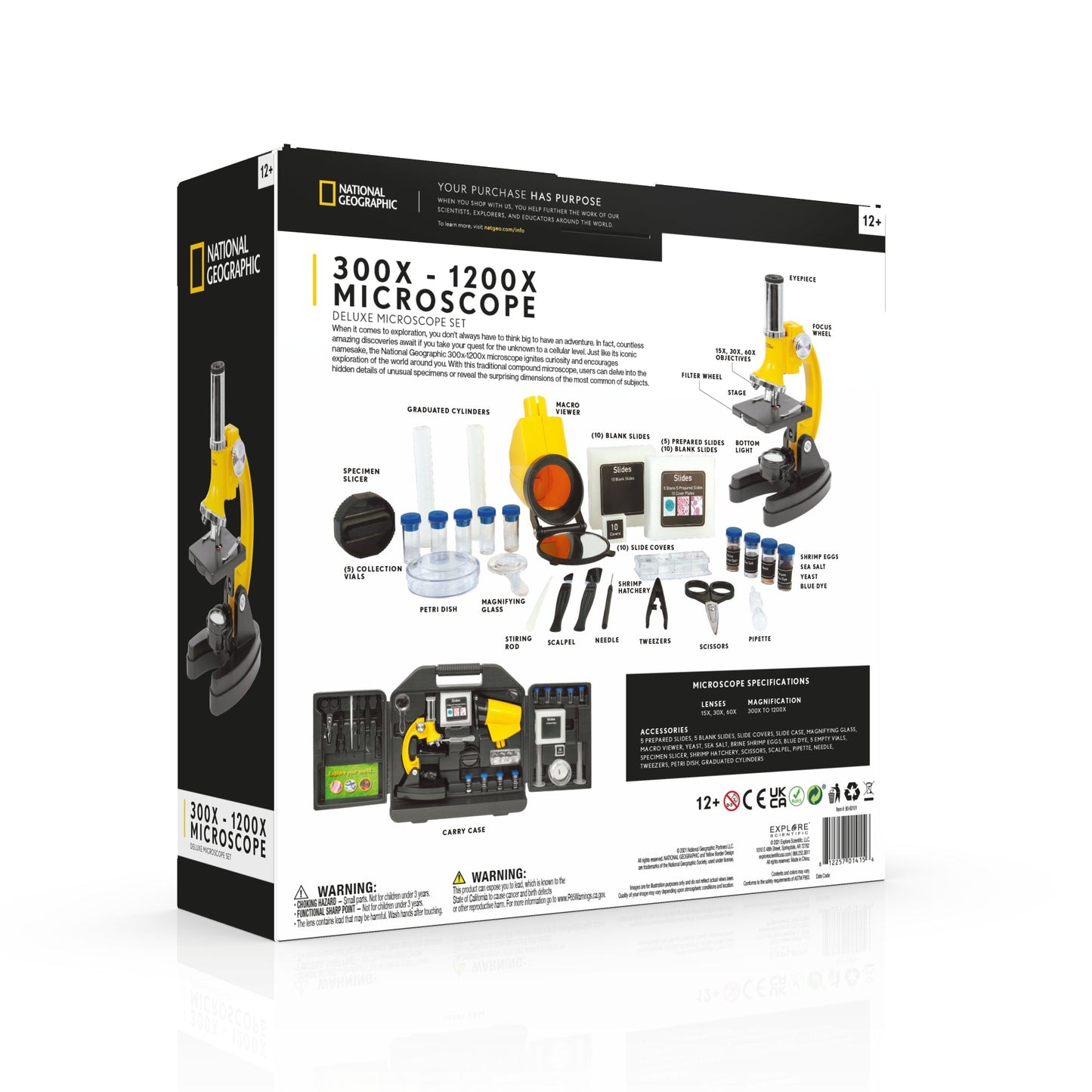 300x-1200x Microscope with Hard Case