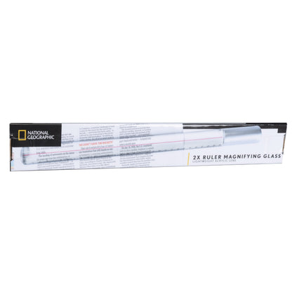 National Geographic 2x Reading Magnifier & Ruler 80‑72000 – Lightweight Acrylic Magnifying Tool