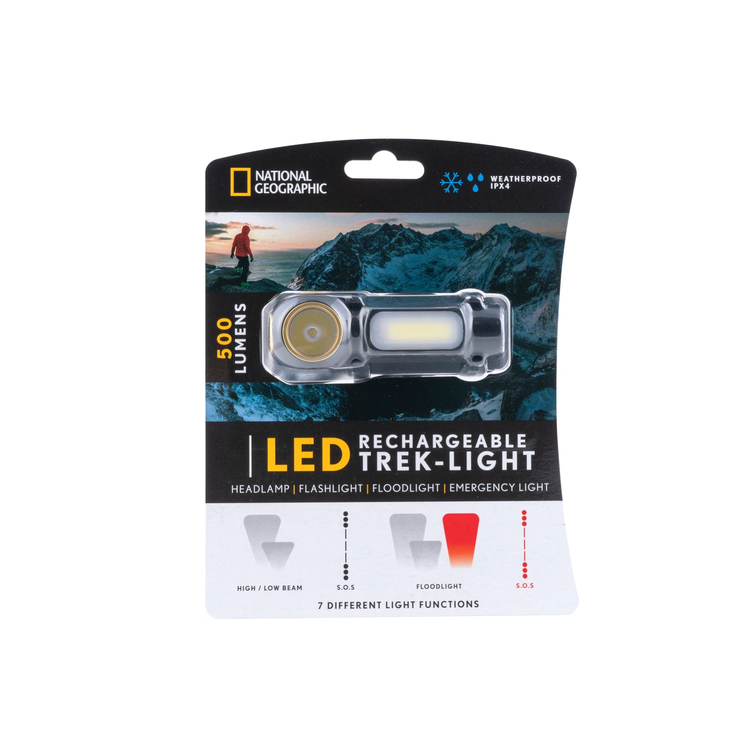 National Geographic LED Headlight Rechargeable 80‑82000 – Hands-Free Outdoor Light
