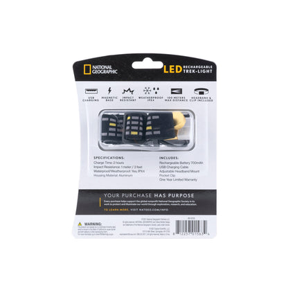 National Geographic LED Headlight Rechargeable 80‑82000 – Hands-Free Outdoor Light