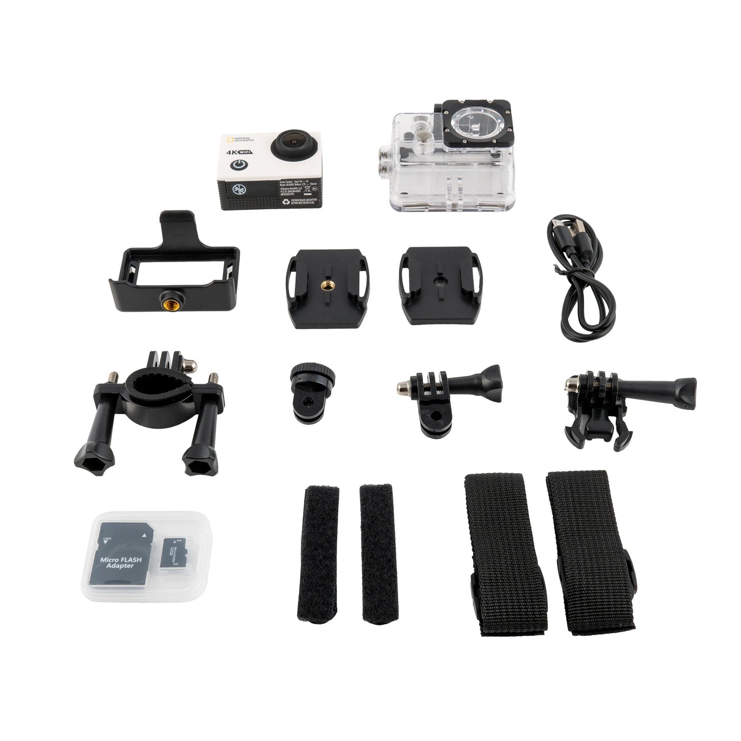 National Geographic 4K Action Camera with WiFi 80‑83002 – Waterproof Adventure Camera