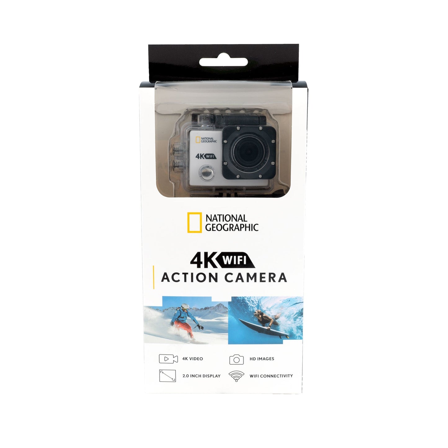 National Geographic 4K Action Camera with WiFi 80‑83002 – Waterproof Adventure Camera