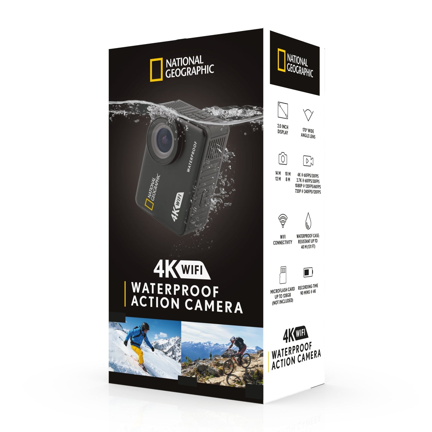 National Geographic 4K Waterproof Action Camera with WiFi 80‑83003 – Adventure-Proof Action Cam