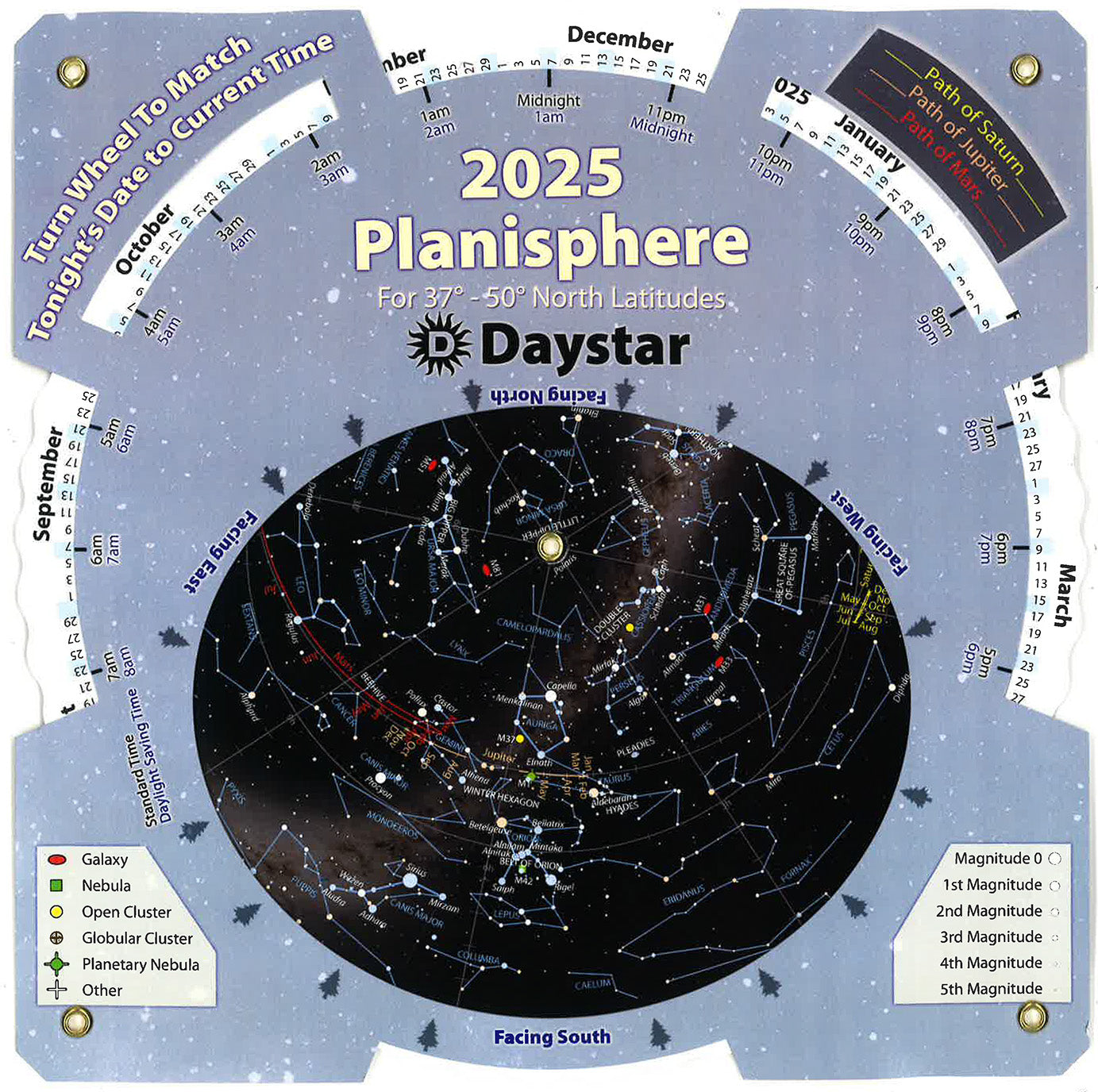DayStar 2025 Planisphere – Northern & Southern Versions