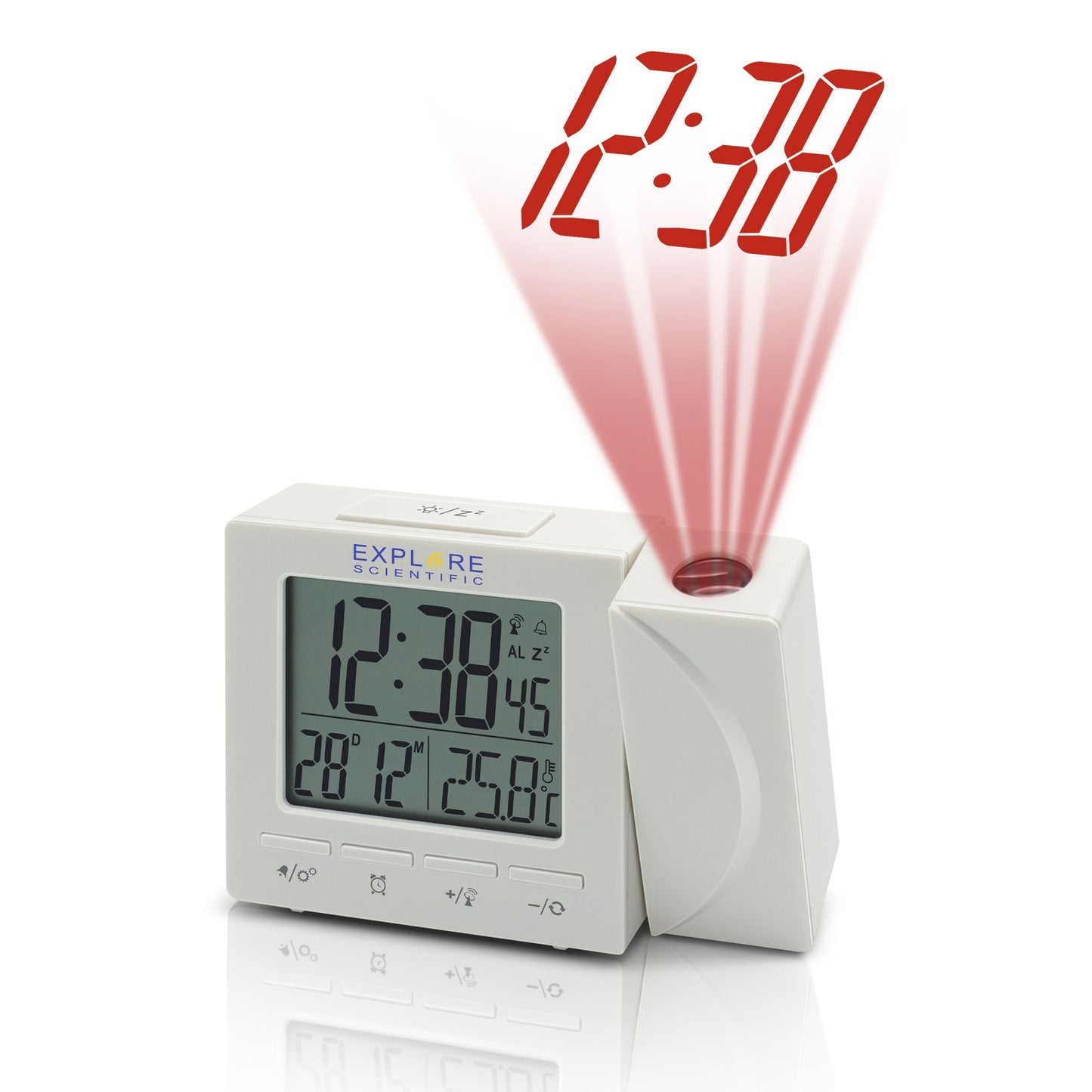 Explore Scientific RDP1001 Projection Clock — Black — Projects Time on Wall or Ceiling