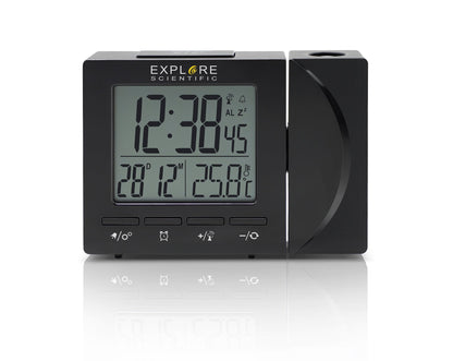 Explore Scientific RDP1001 Projection Clock — Black — Projects Time on Wall or Ceiling