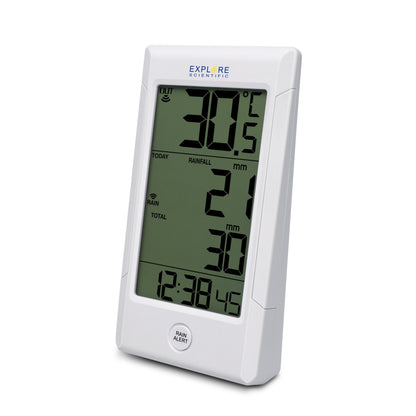 Explore Scientific Wireless Rain Gauge with Outdoor Temperature RGT1001