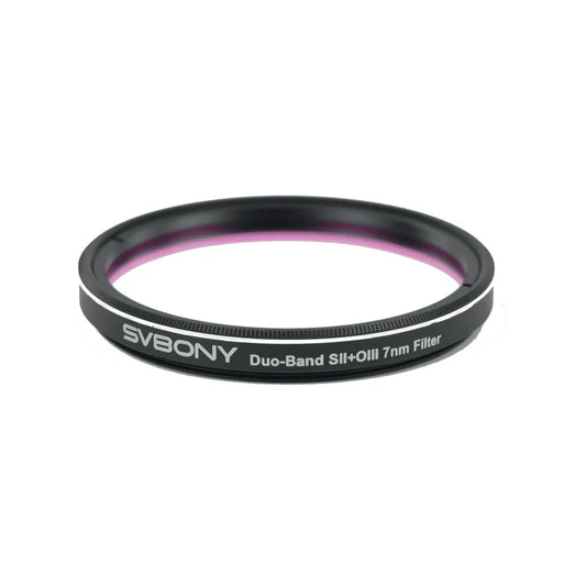SVBONY SV220 2 inch SII OIII dual band narrowband filter W9172D ideal for beginner astrophotography capturing stunning detailed emission nebula and deep sky object images from light polluted urban and suburban skies — Telescope Wolves