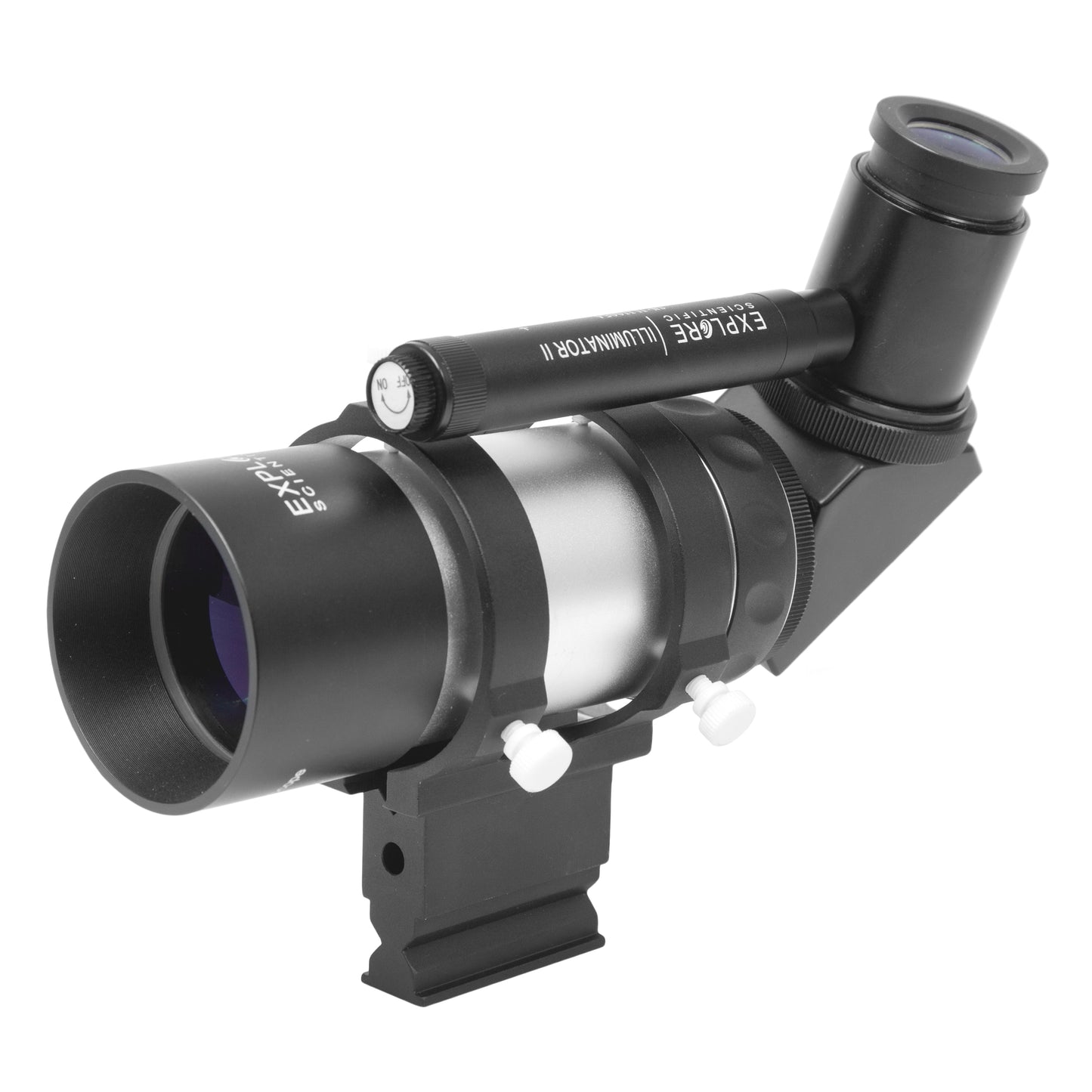 Explore Scientific 8x50 Illuminated Right Angle Polar Finder Scope with NEW long battery life Illuminator II VFEI0850-RA