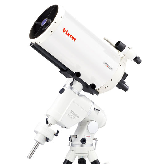 Vixen 260mm catadioptric telescope with AXD2 GoTo equatorial mount ES36946-SO complete astrophotography and deep sky viewing system ideal for serious beginner astrophotographers providing large aperture optics precise computerized object location accurate AXD2 goto tracking and smooth automatic star following for stunning detailed planetary lunar and deep sky imaging and visual observing of nebulae galaxies and star clusters — Telescope Wolves