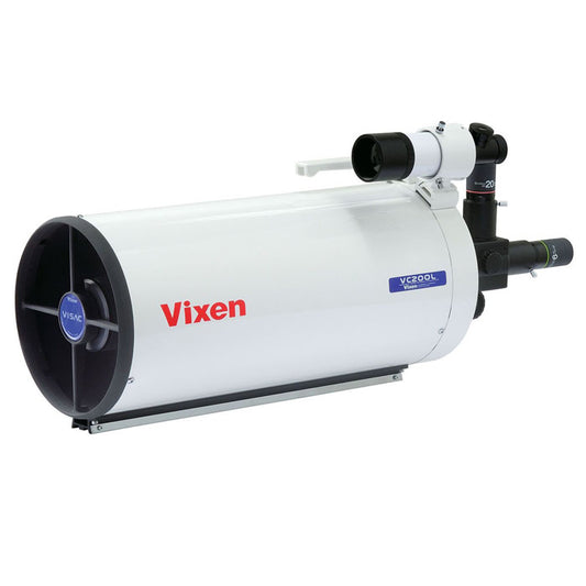 Vixen VC200L 200mm catadioptric telescope optical tube ES2632 large aperture OTA ideal for serious beginner astrophotographers and deep sky visual observers providing large aperture high performance Vixen Cassegrain catadioptric optics for stunning bright detailed and high contrast planetary lunar and deep sky imaging of nebulae galaxies and star clusters and rewarding extended visual observing sessions — Telescope Wolves