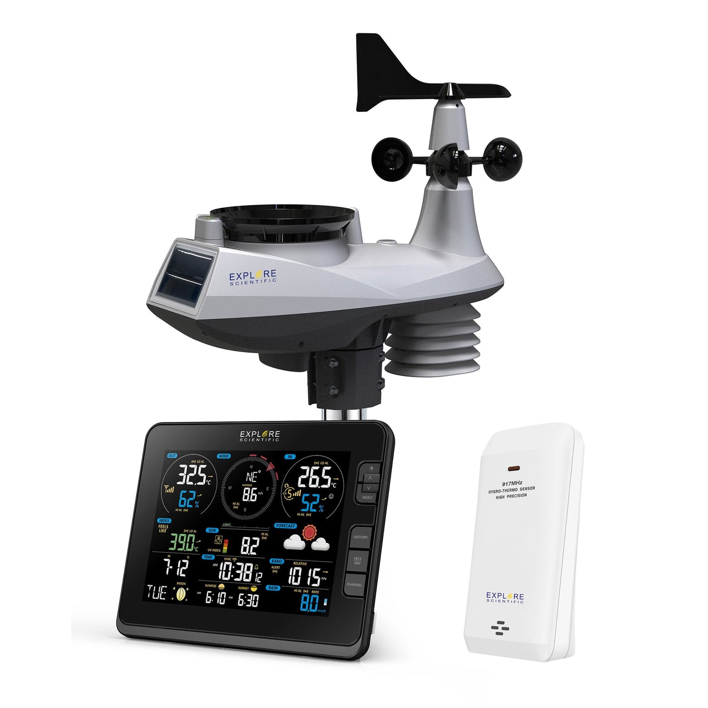 7-in-1 WiFi Professional Weather Station with Weather Underground
