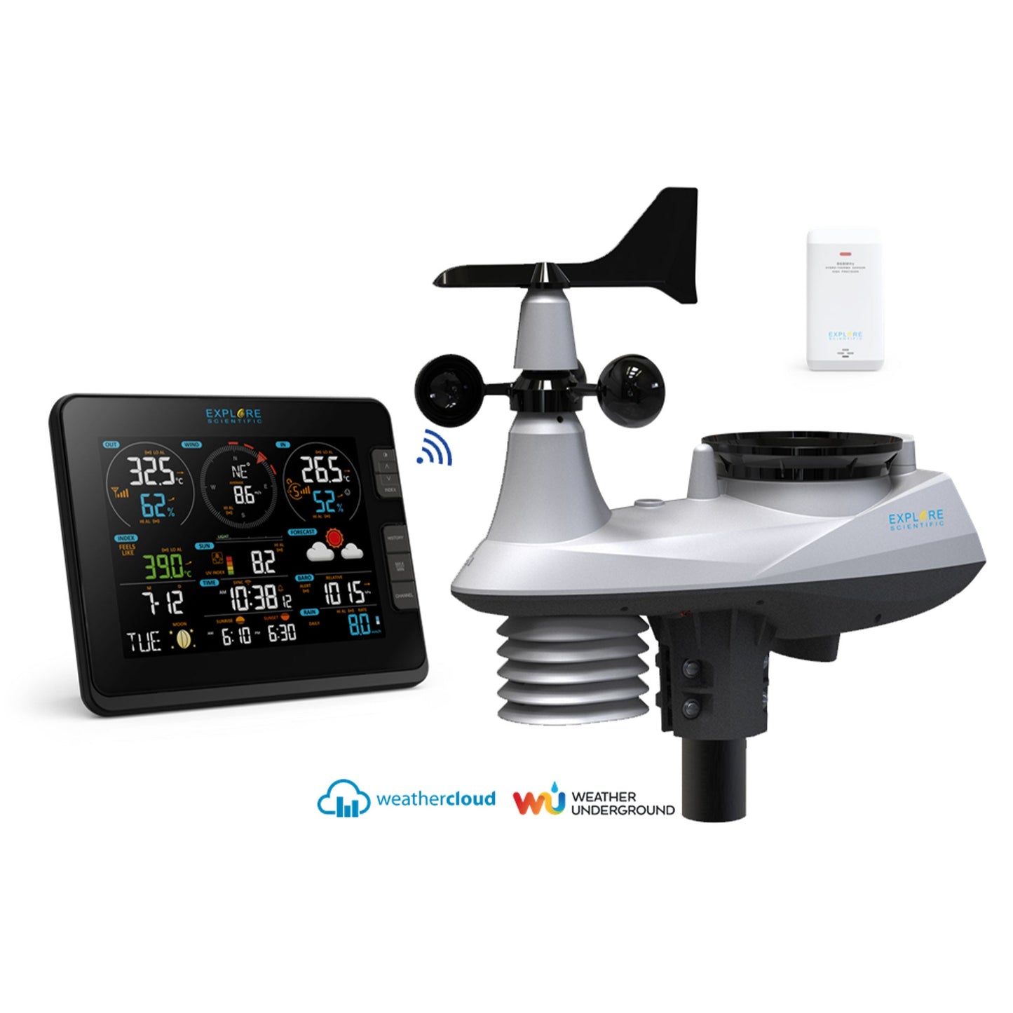7-in-1 WiFi Professional Weather Station with Weather Underground