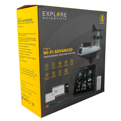 Explore Scientific 7‑in‑1 WiFi Professional Weather Station – WSX3001