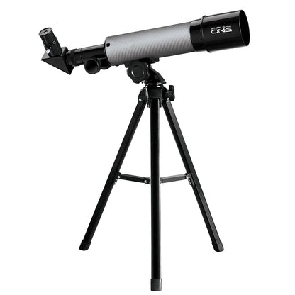 Explore One CF350 50mm Refractor — Silver Carbon Fiber Beginner Telescope on AZ Mount